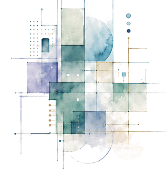 An architecture of intelligence in watercolor and geometry