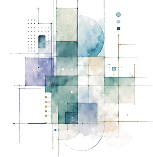 An architecture of intelligence in watercolor and geometry